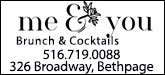 Me & You Brunch & Cocktails Sponsorship Banner